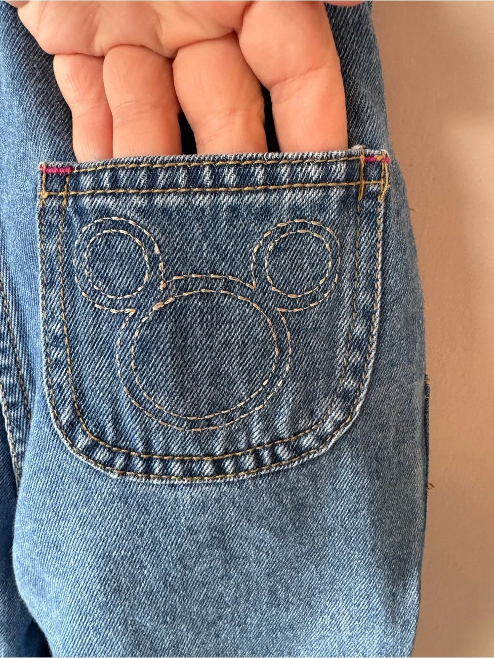 Vintage 90s Baby Mickey & Co. Embroidered Classic Original Minnie Overalls 18M
